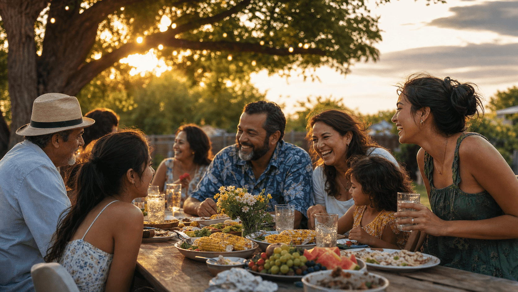 A lively Texas backyard cookout with family and friends